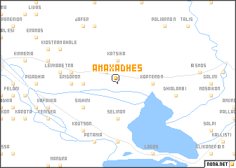 map of Amaxádhes