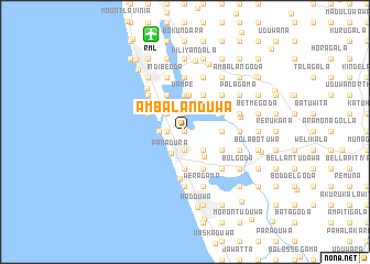 map of Ambalanduwa