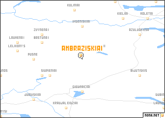map of Ambraziškiai
