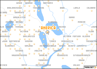map of América