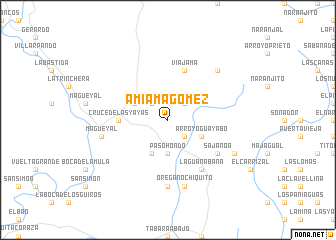 map of Amiama Gómez