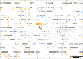 map of Amilly