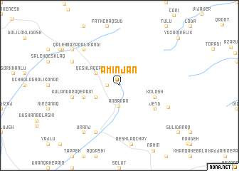 map of Amīn Jān