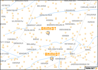 map of Amīnkot