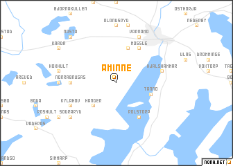 map of Åminne