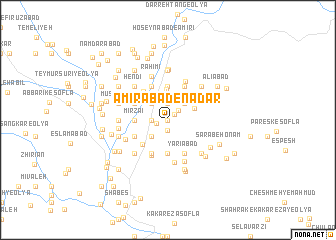 map of Amīrābād-e Nadar