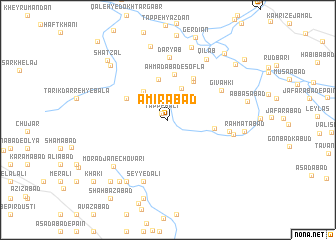 map of Amīrābād