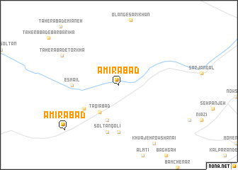 map of Amīrābād