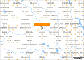 map of Āmirābāri