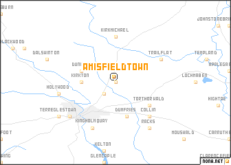 map of Amisfield Town