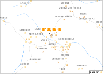 map of Amoqābād