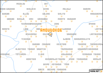 map of Amoudokoé
