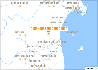 map of Amphoe Bang Saphan