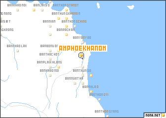 map of Amphoe Khanom