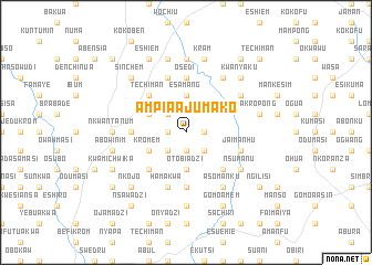 map of Ampia Ajumako