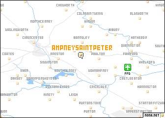 map of Ampney Saint Peter