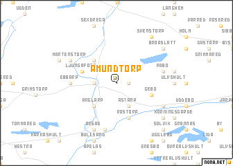 map of Amundtorp