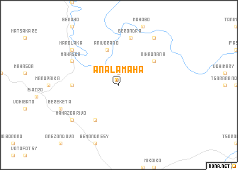 map of Analamaha