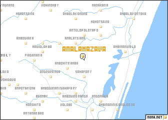 map of Analamazava