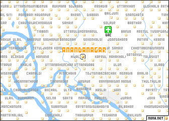 map of Ānandanagar