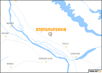 map of Anandpur Sāhib