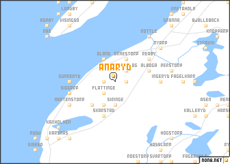 map of Ånaryd