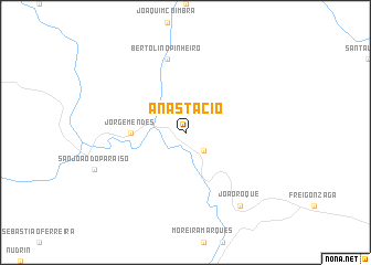 map of Anastácio