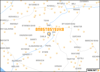 map of Anastasʼyevka