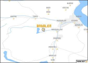map of Åndalen