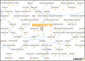 map of Andancette