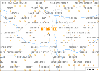 map of Andance