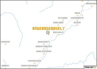 map of Andebadebakely