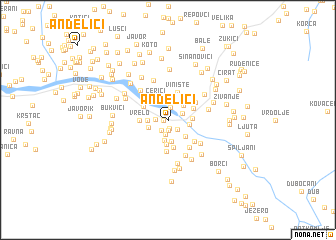 map of Andelići