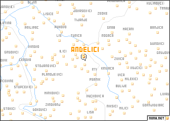map of Anđelići