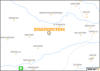map of Anderson Creek