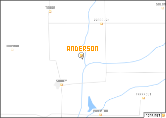 map of Anderson