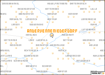 map of Andervenne Niederdorf