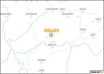 map of Andjek