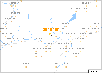 map of Andogno