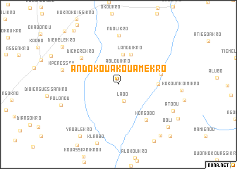 map of Andokoua-Kouamékro