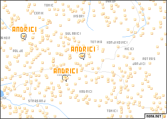 map of Andrići