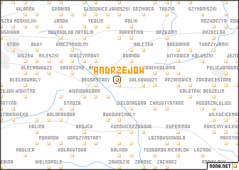 map of Andrzejów
