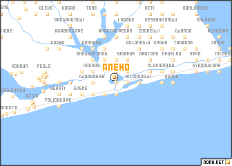 map of Aného