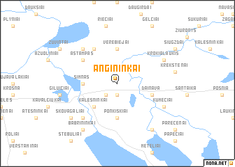 map of Angininkai