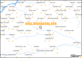 map of Anglards-de-Salers