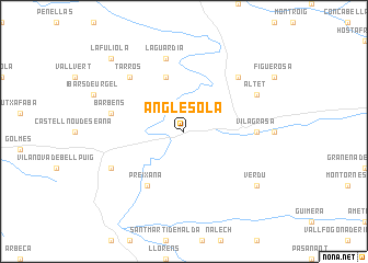 map of Anglesola