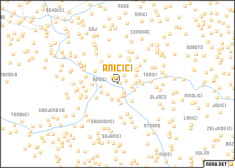 map of Aničići