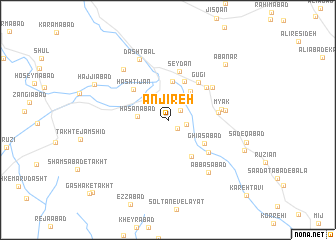 map of Anjīreh