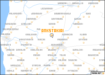 map of Ankštakiai