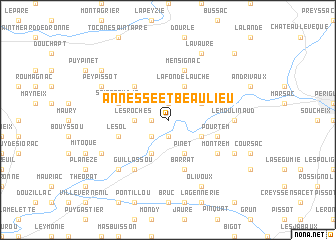 map of Annesse-et-Beaulieu